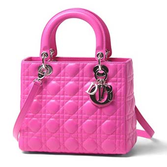 Dior クリスチャンディオール スーパーコピー ロゴチャーム付きハンドバッグ(2WAY仕様) Lady Dior レディディオール ローズピンク cal44551 279 レディース